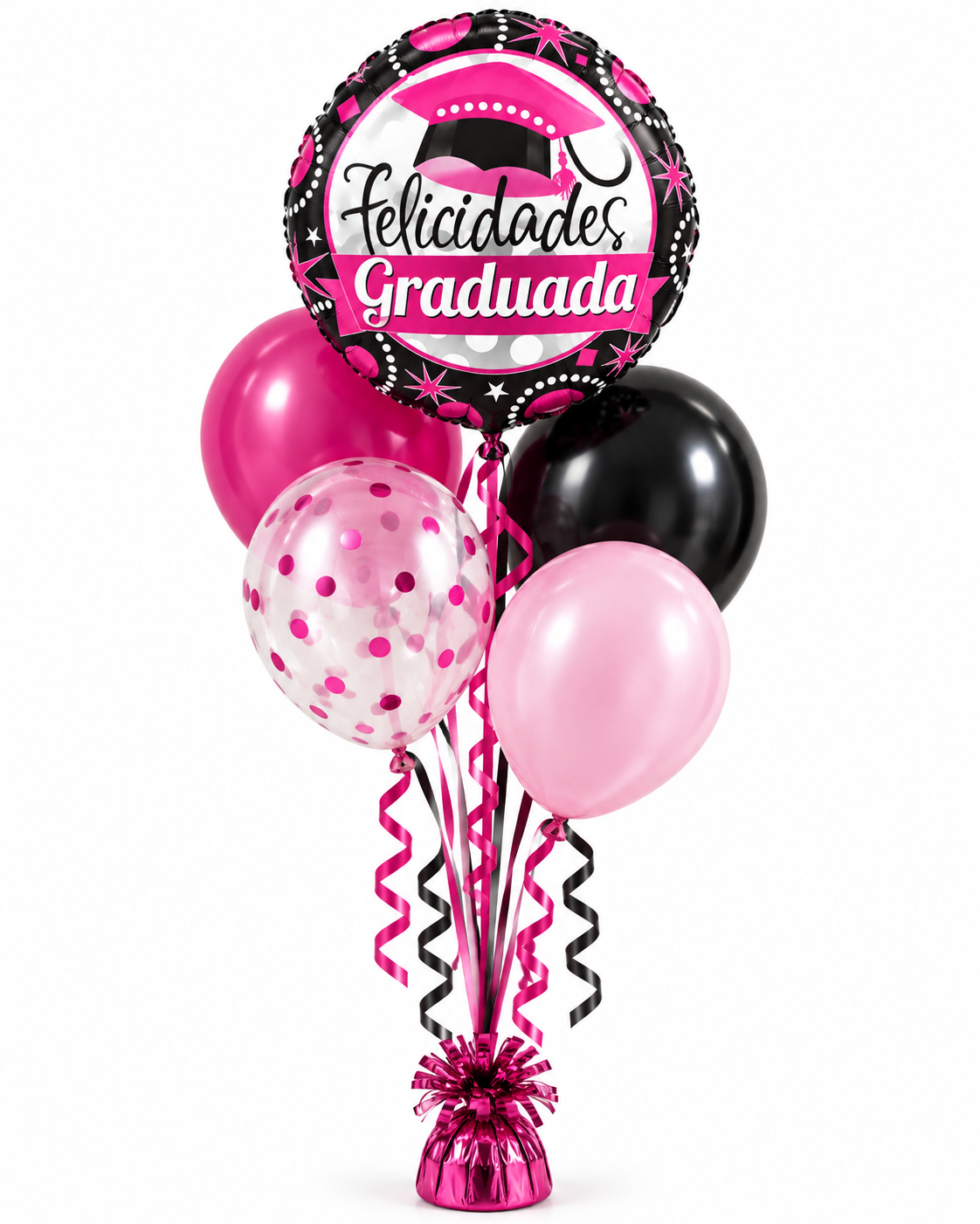 Bouquet de globos de helio de dama