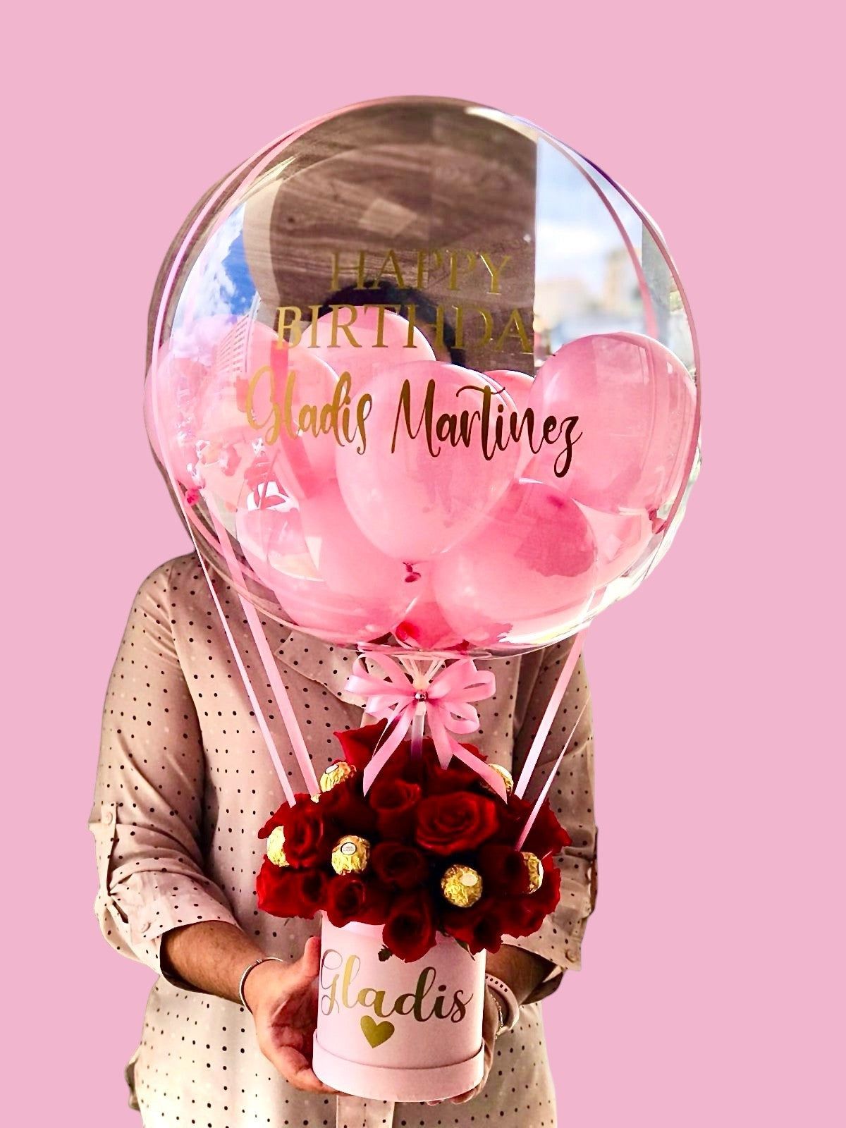Arreglo de Flores con Globo