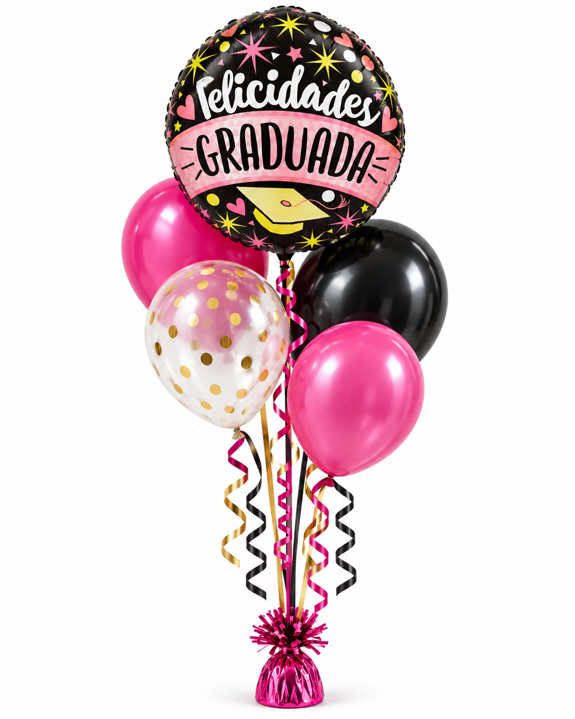 Boquet de globos de graduacion de dama