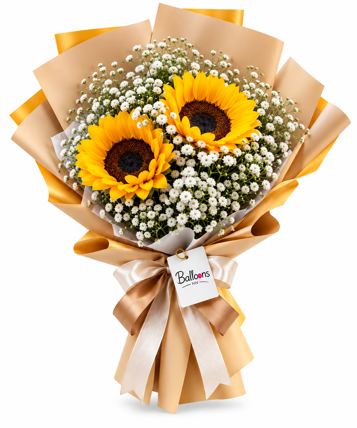Ramo de 2 girasoles + Baby