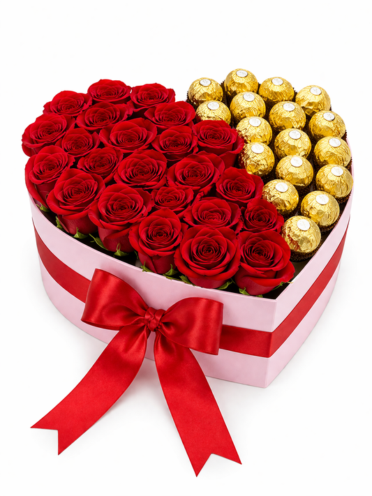 Arreglo de Rosas y Chocolates