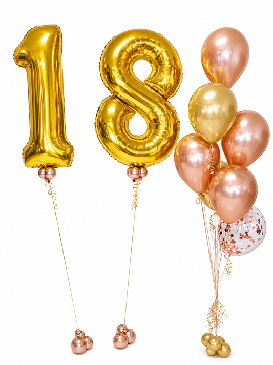 Bouquet de Numeros con Helio