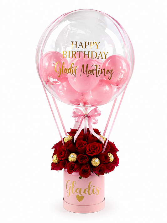Arreglo de Flores con Globo
