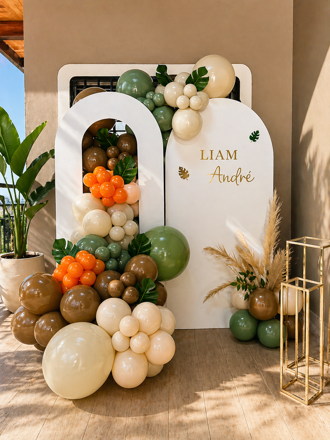 Backdrop de Arco con Globos Personalizado