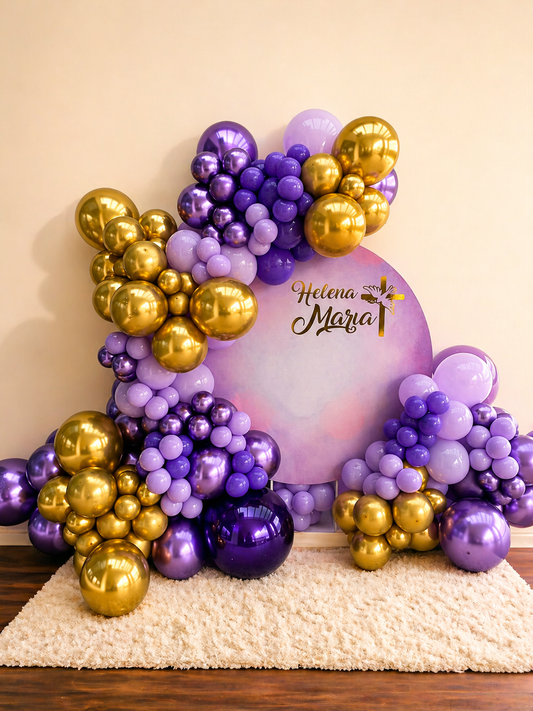 Backdrop Personalizado Con Guirnalda de Globos