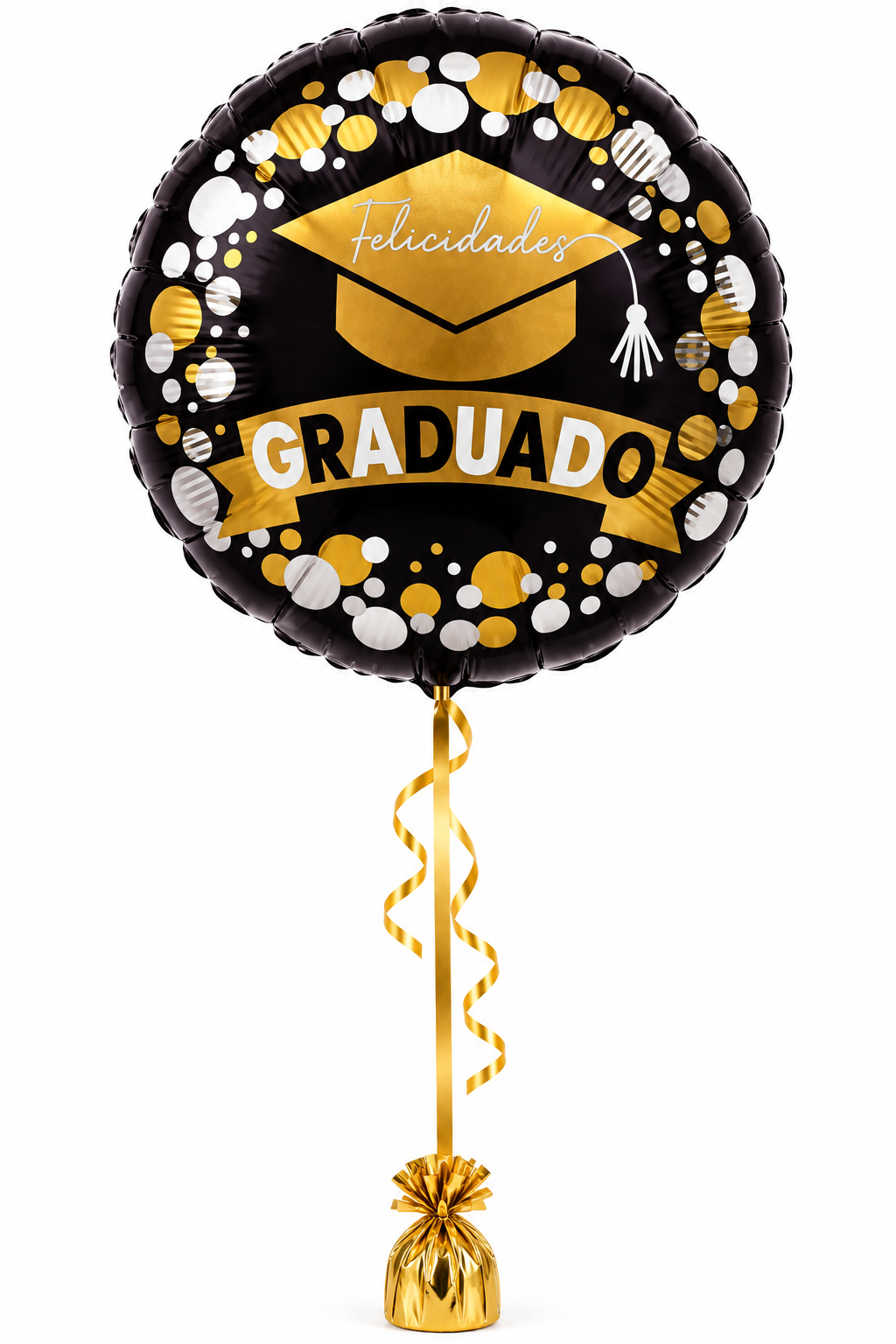 Globo de helio metálico de graduación